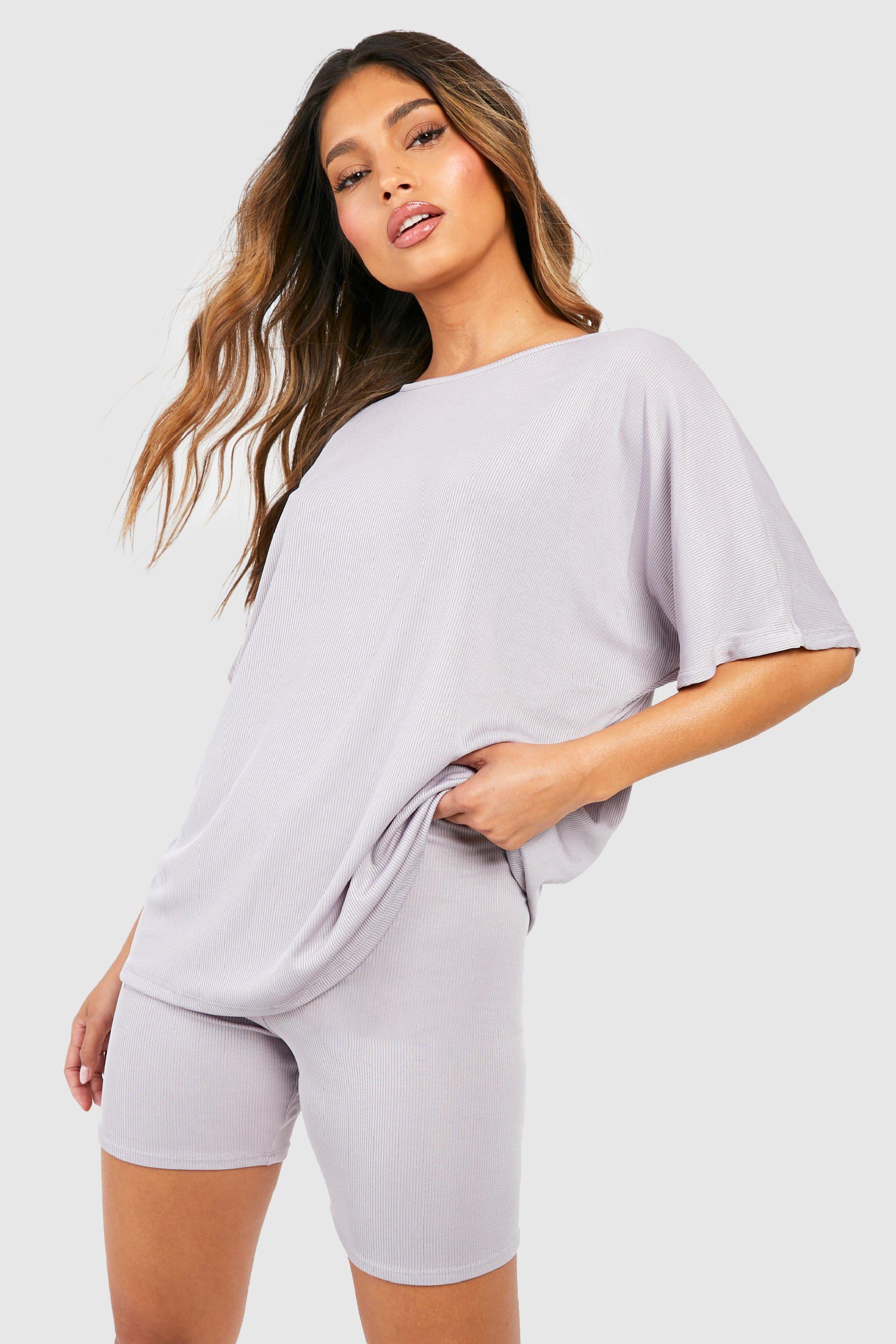 Oversized T Shirt En Fietsbroekje Set